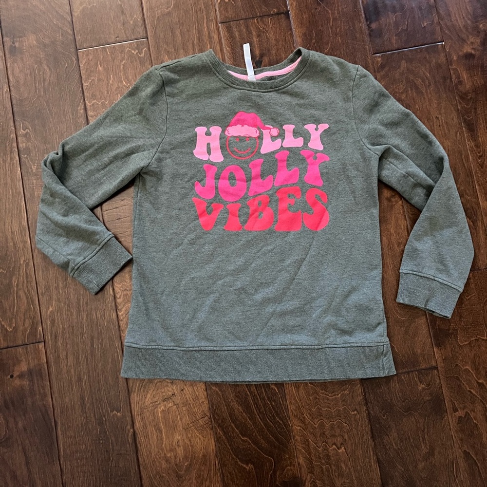 Sweet Soul Girl’s Large Holly Jolly Vibes Sweatshirt